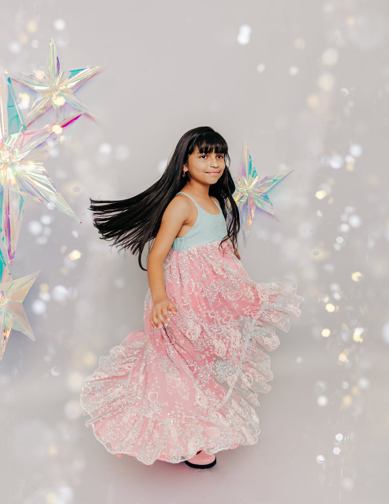
                  
                    Starry Sequin Ruffle Dress - Material Flaw
                  
                