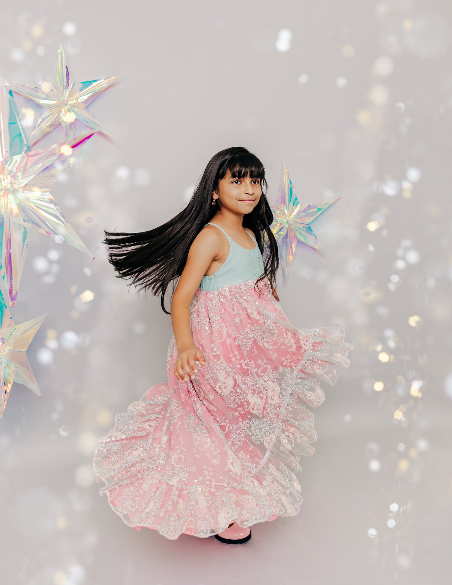 
                  
                    Starry Sequin Ruffle Dress - Material Flaw
                  
                