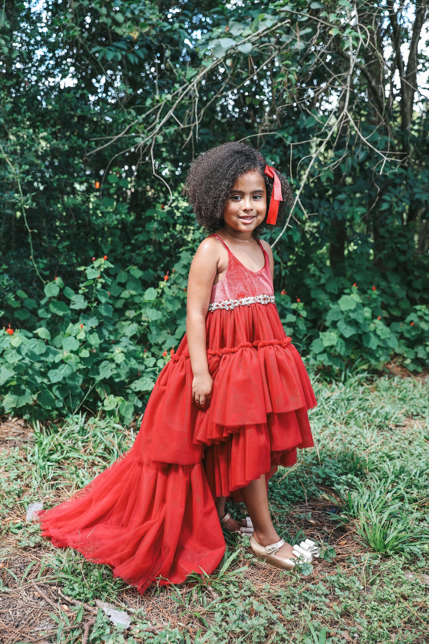 
                  
                    Be The Light Tulle in Crimson
                  
                