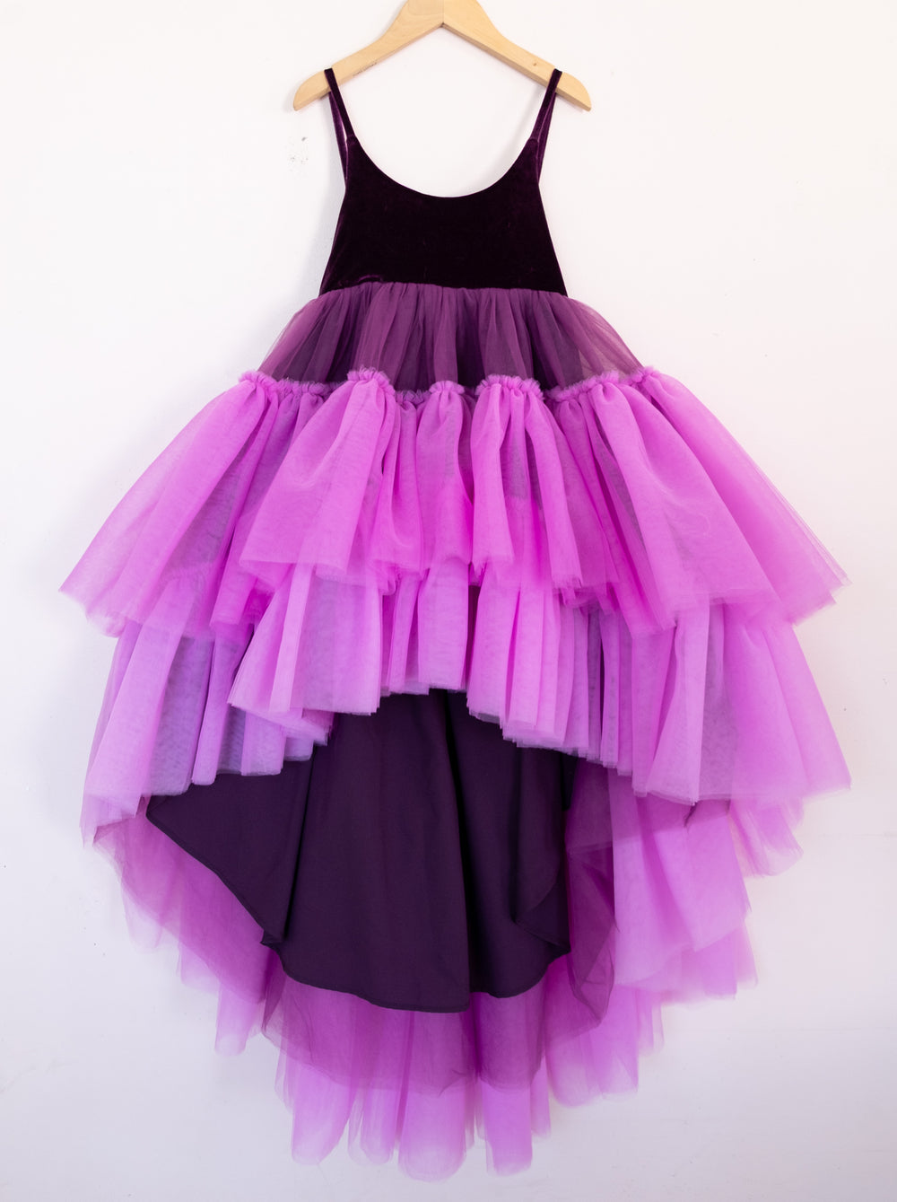 NEW one of a kind purple ombre high low tulle dress 5Y