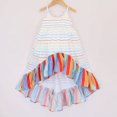 Sunshine & Rainbows Ruffle Hem Windsong - Pleiades x Madly Wish - Material Flaw