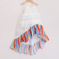 Sunshine & Rainbows Ruffle Hem Windsong - Pleiades x Madly Wish - Material Flaw