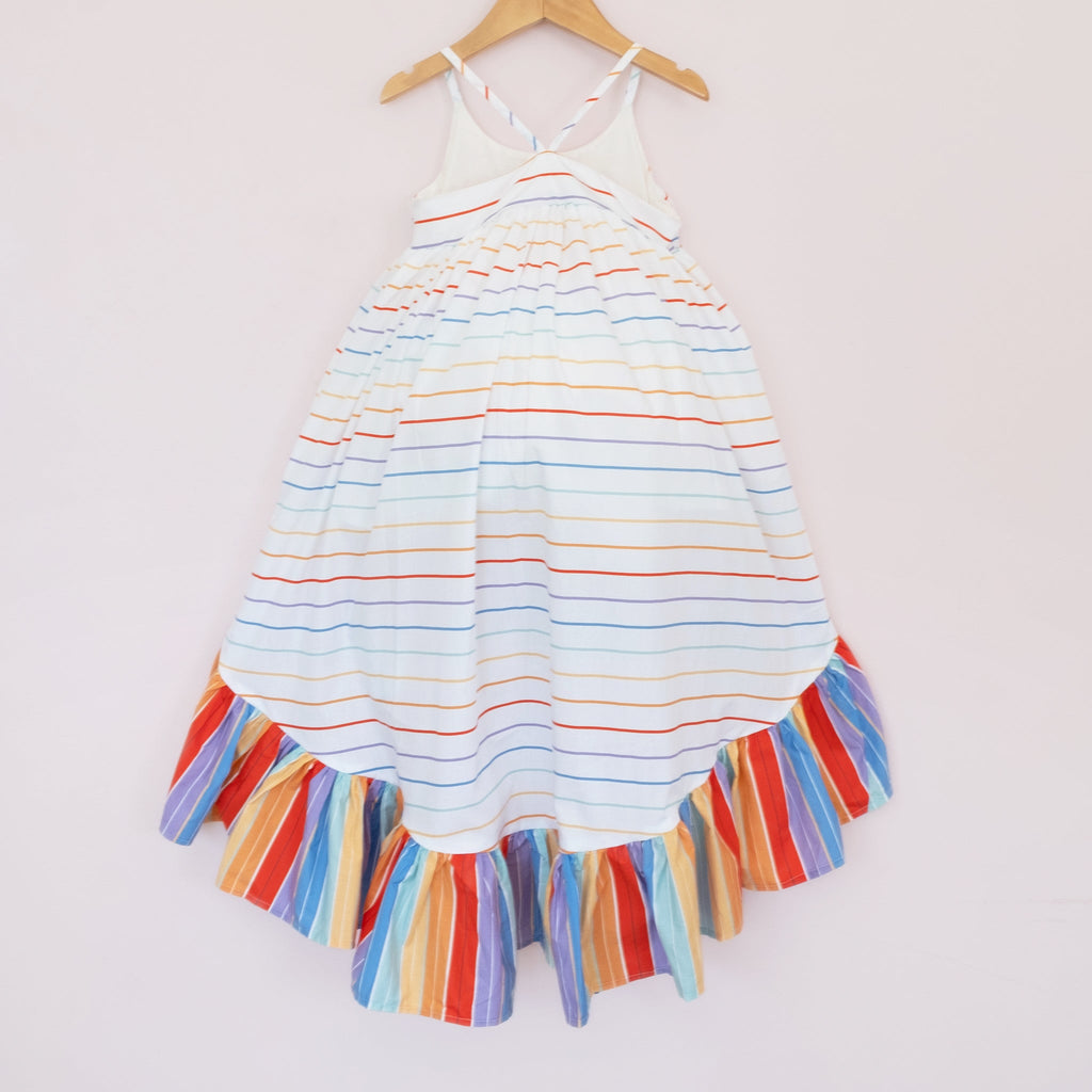 Sunshine & Rainbows Ruffle Hem Windsong - Pleiades x Madly Wish - Material Flaw