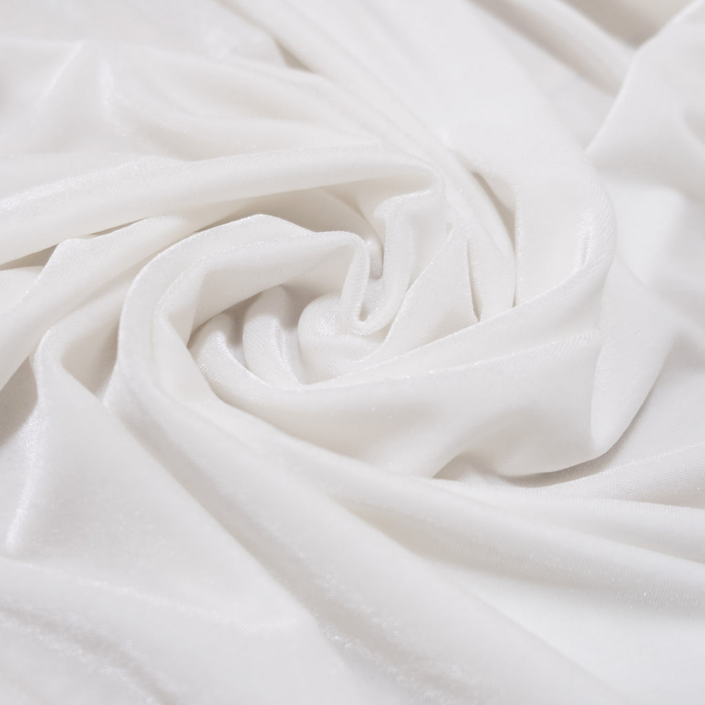 White Velvet Fabric