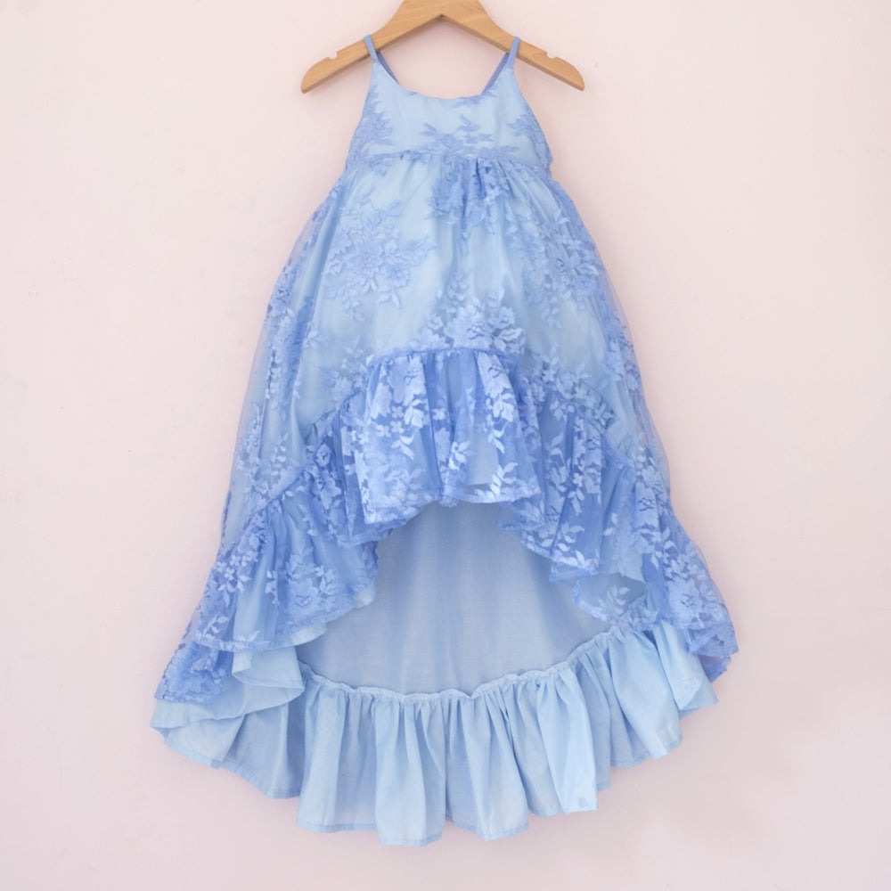 
                  
                    Blue Lace Ruffle Dress
                  
                