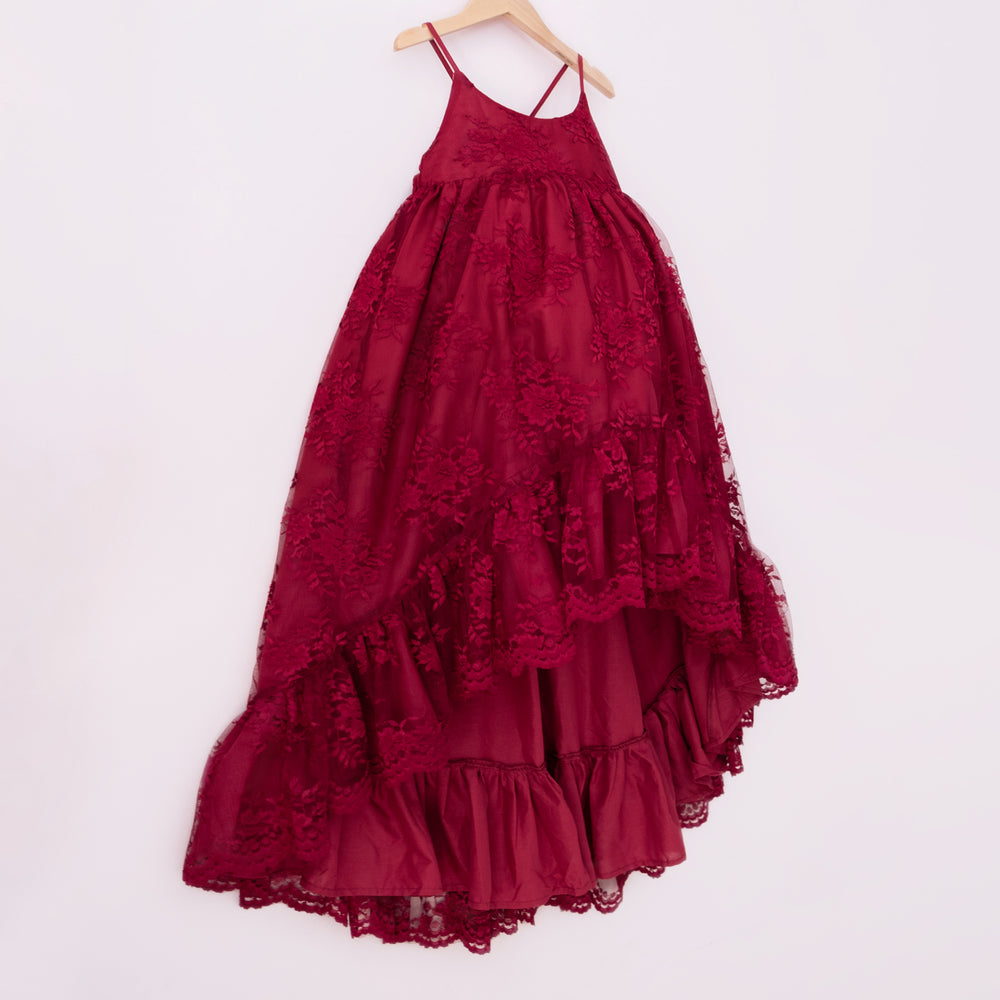 Holly Lace Ruffle Dress