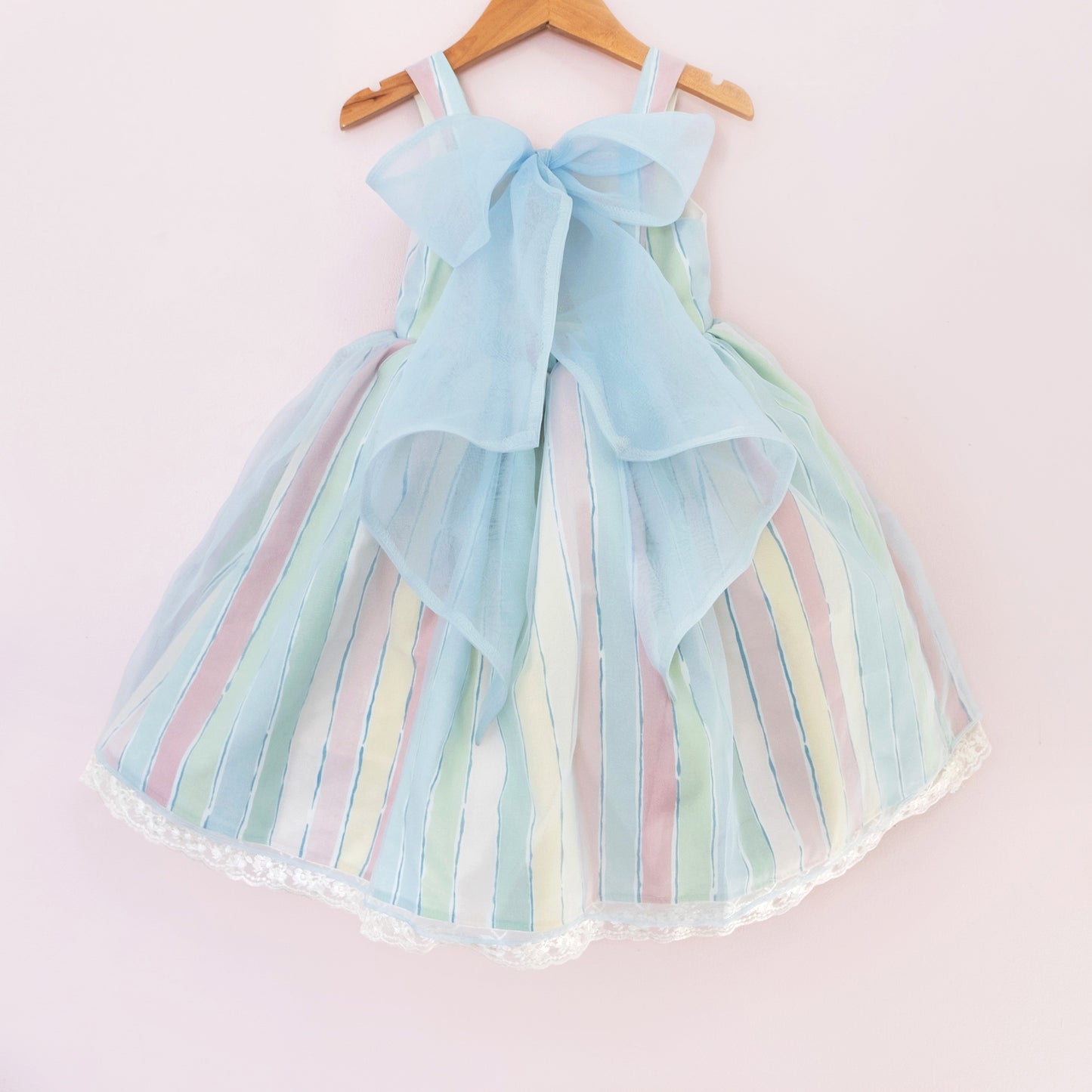 
                  
                    Blue Pastel Stripe Vintage Sleeveless Chloe - One of a Kind
                  
                