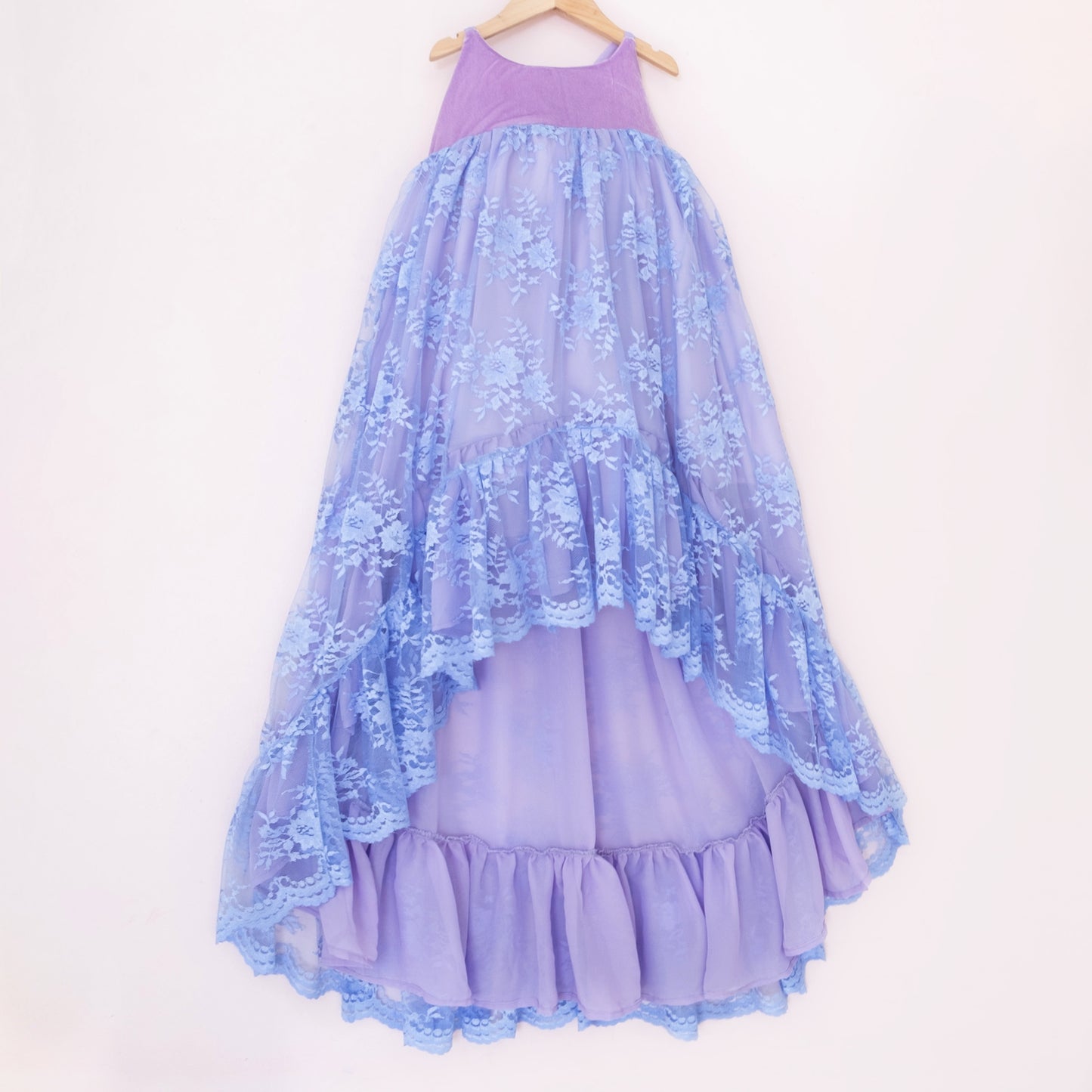 
                  
                    Periwinkle Lace Ruffle Dress
                  
                