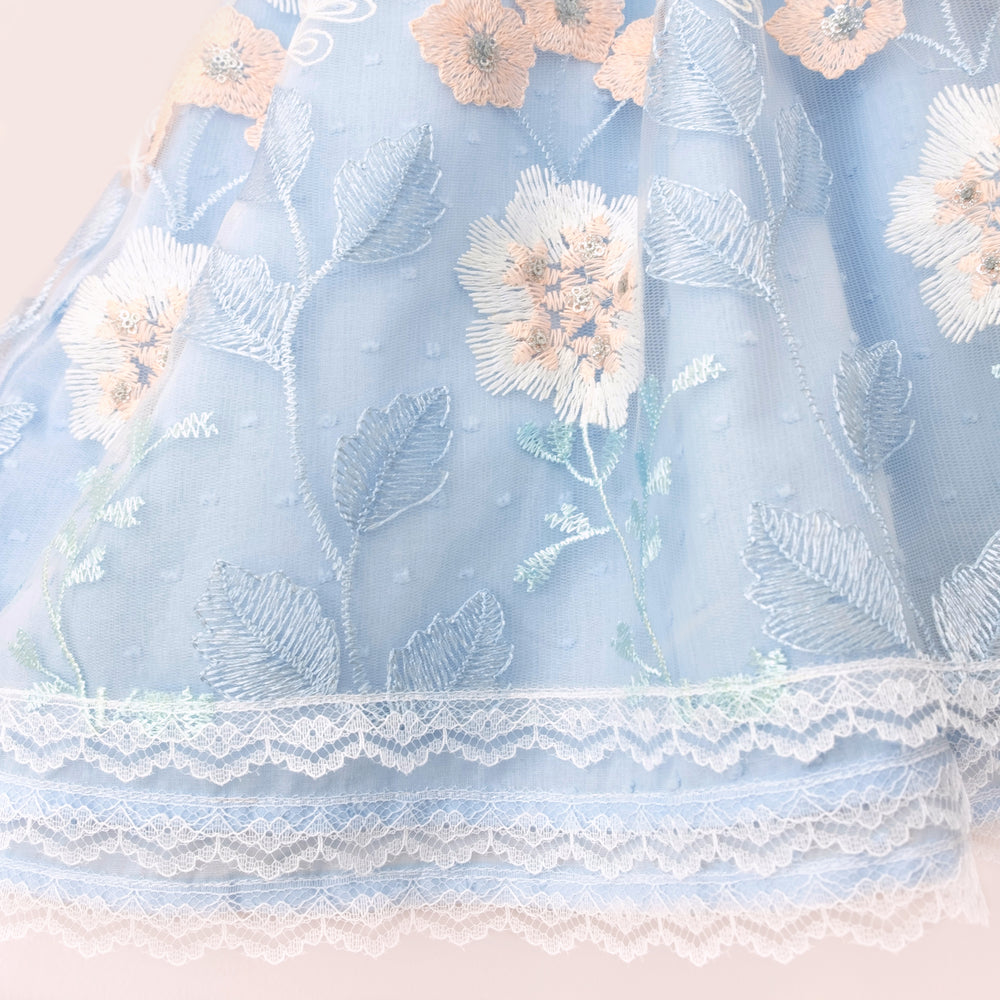 
                  
                    Blue Embroidered Bloom Shortie
                  
                