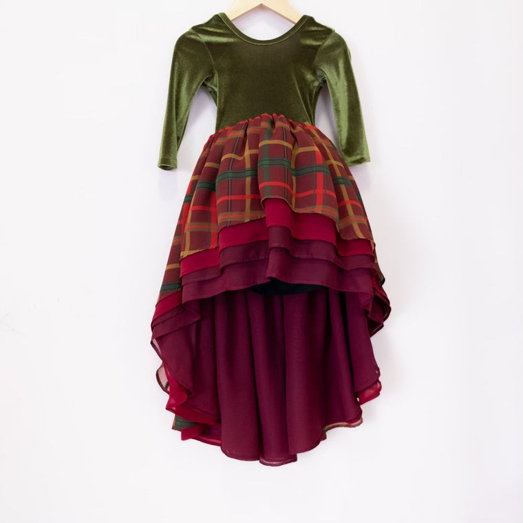 Classic Holiday Plaid Dress - 3T Sample