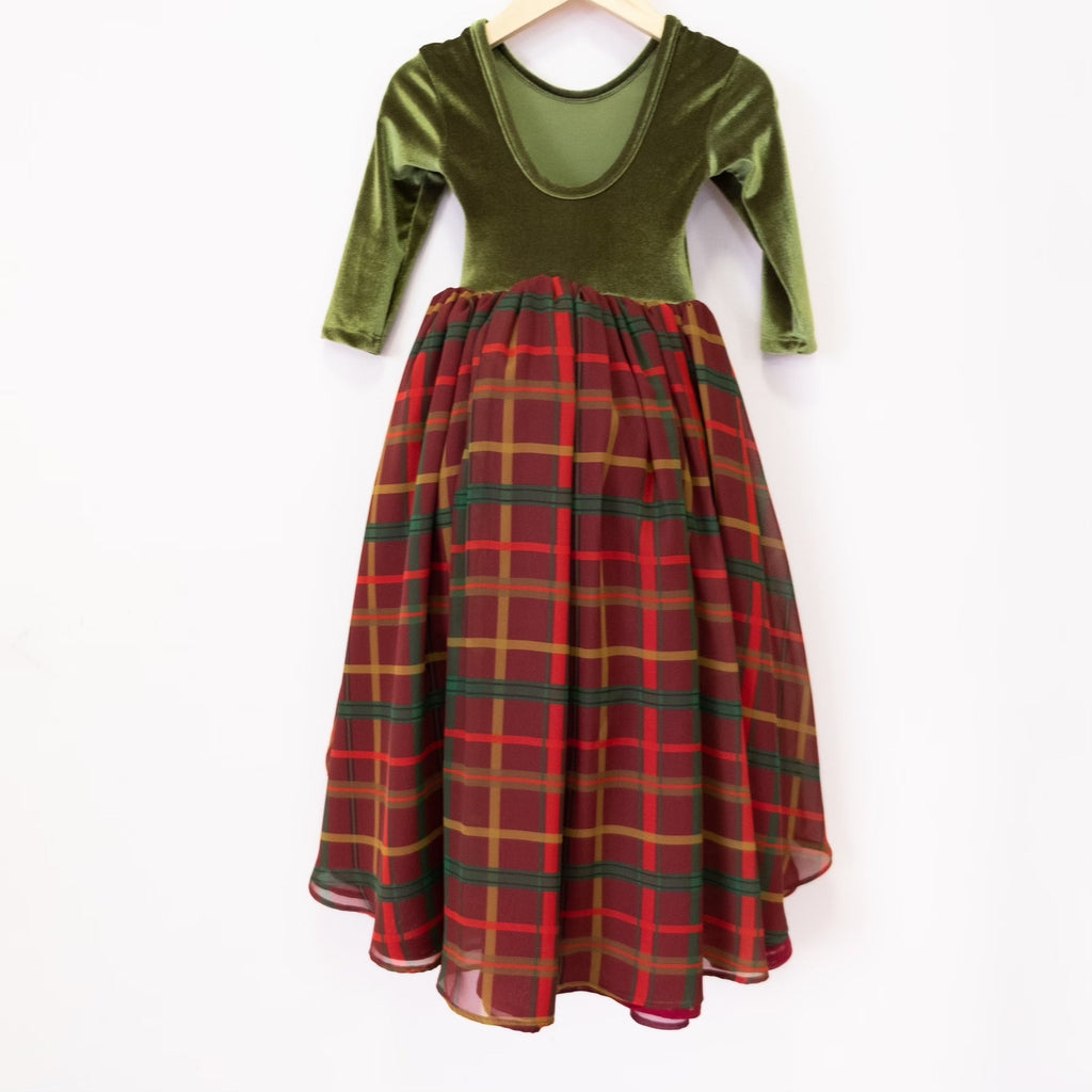 Classic Holiday Plaid Dress - 3T Sample