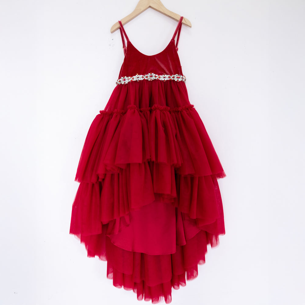 Be The Light Tulle in Crimson - Pre-order