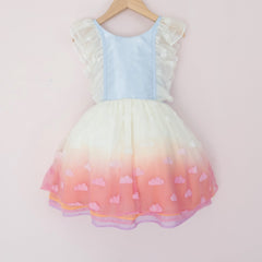 Sunset Cloud Unicorn Shortie - Material Flaw