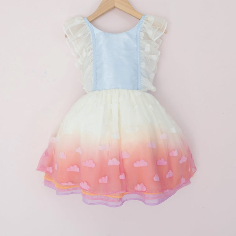 Sunset Cloud Unicorn Shortie - Material Flaw
