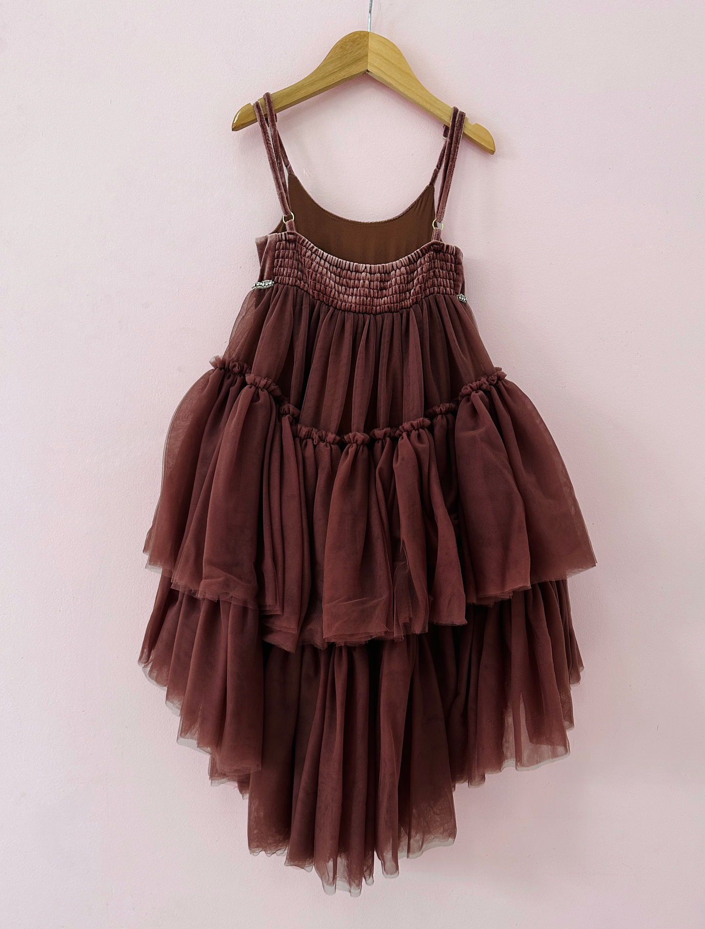 
                  
                    Tiered Tulle Windsong Brown - 5Y
                  
                