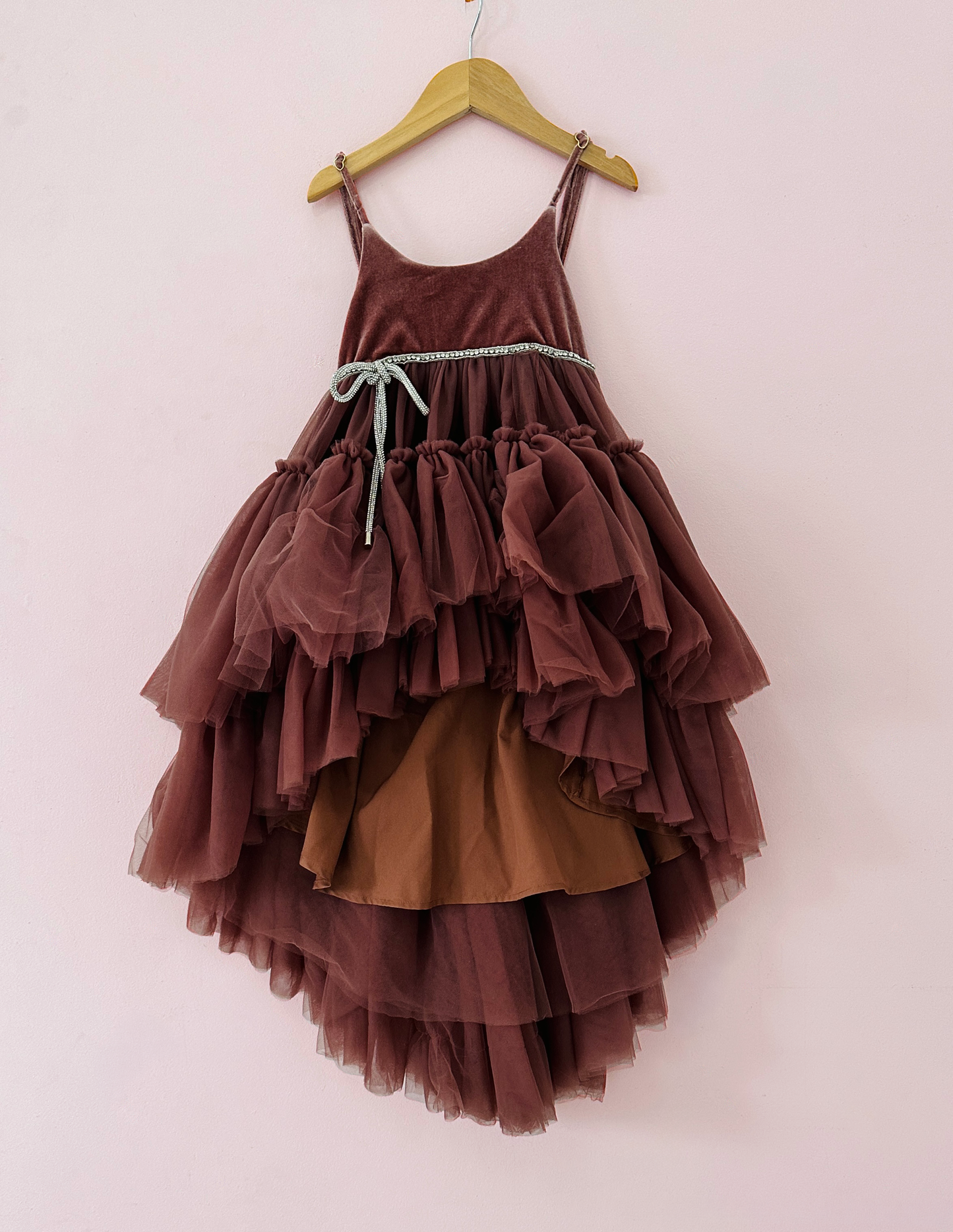 
                  
                    Tiered Tulle Windsong Brown - 5Y
                  
                