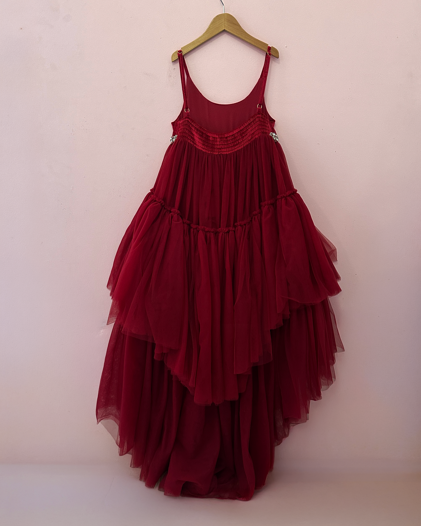 
                  
                    Crimson Tiered Tulle Windsong Sample - 12Y
                  
                