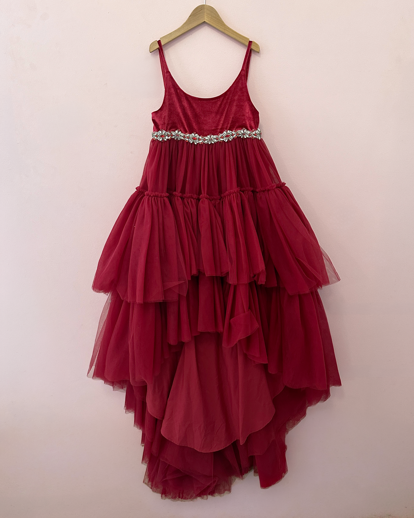 
                  
                    Crimson Tiered Tulle Windsong Sample - 12Y
                  
                