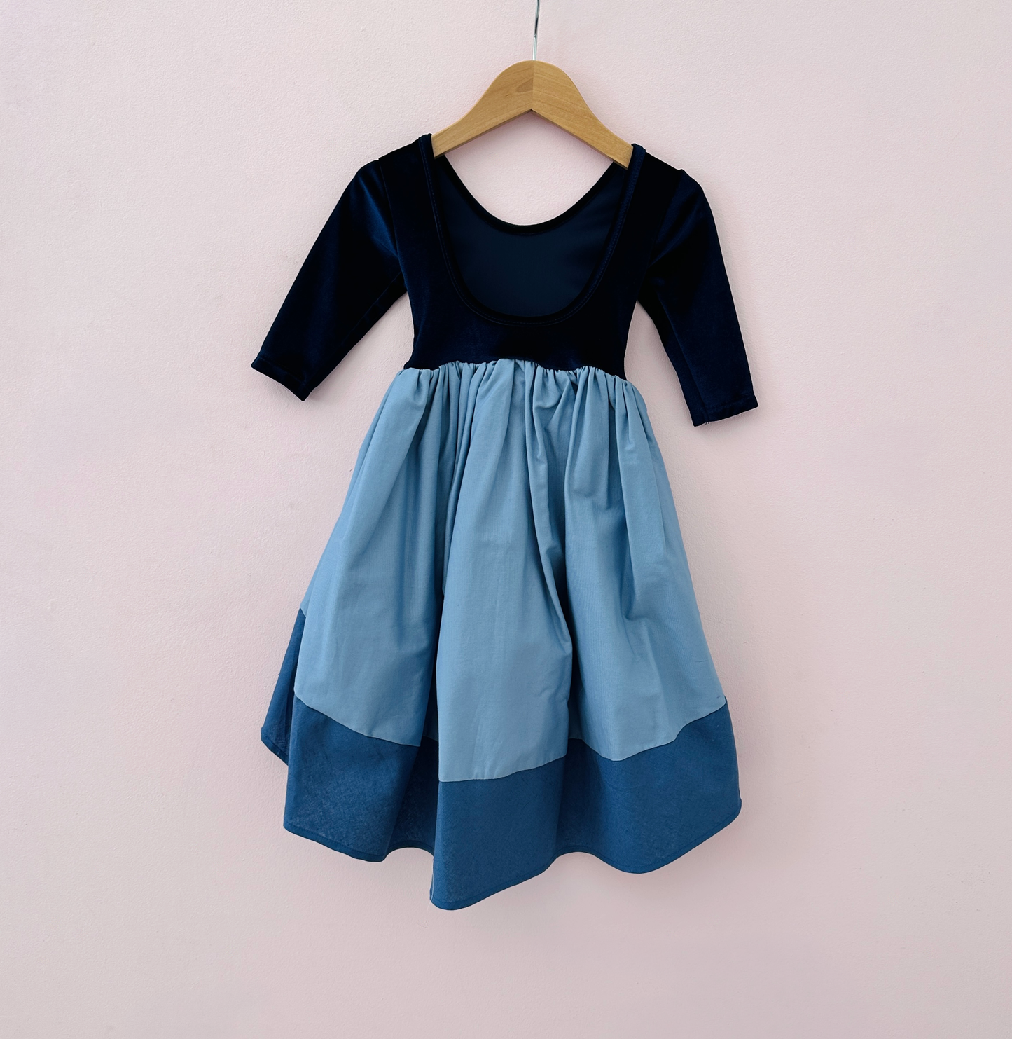 
                  
                    Windsong Navy Blue Velvet Sample - 12/18m
                  
                