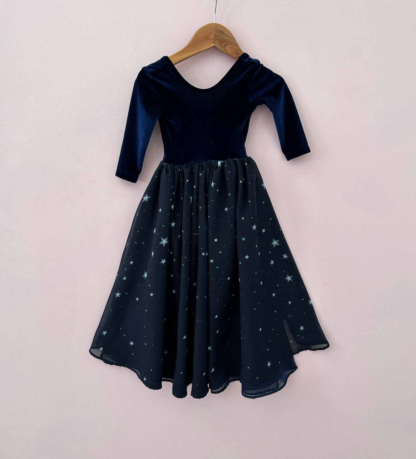 
                  
                    Windsong Navy Star Velvet Sample - 18/24m
                  
                