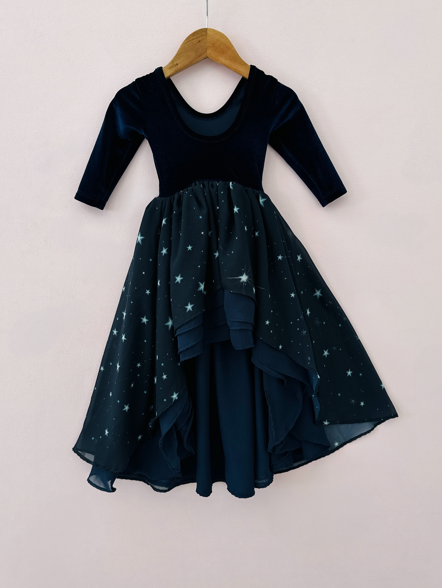 
                  
                    Windsong Navy Star Velvet Sample - 18/24m
                  
                