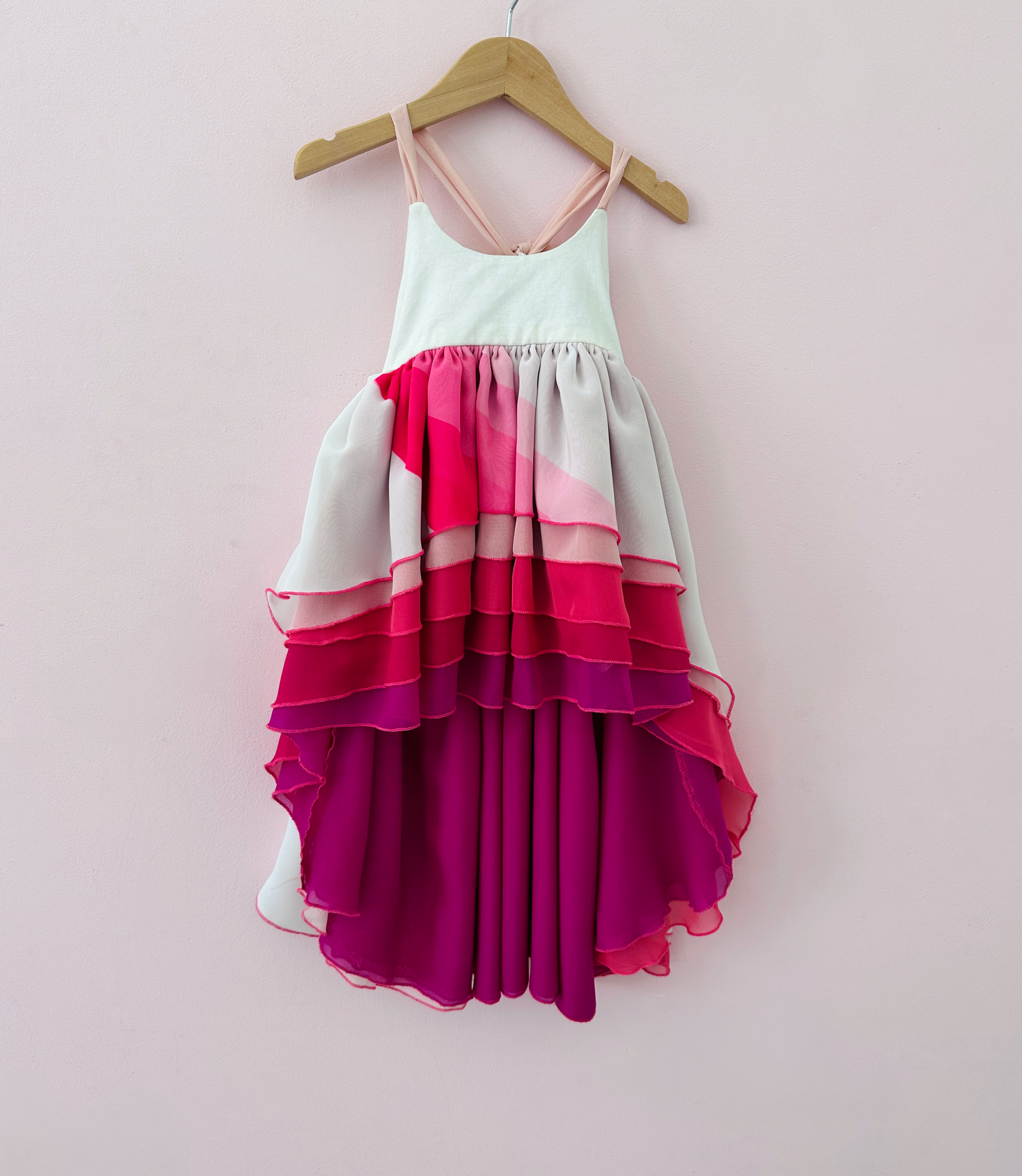 
                  
                    Pink Rainbow Chiffon Sample - 12/18 m
                  
                