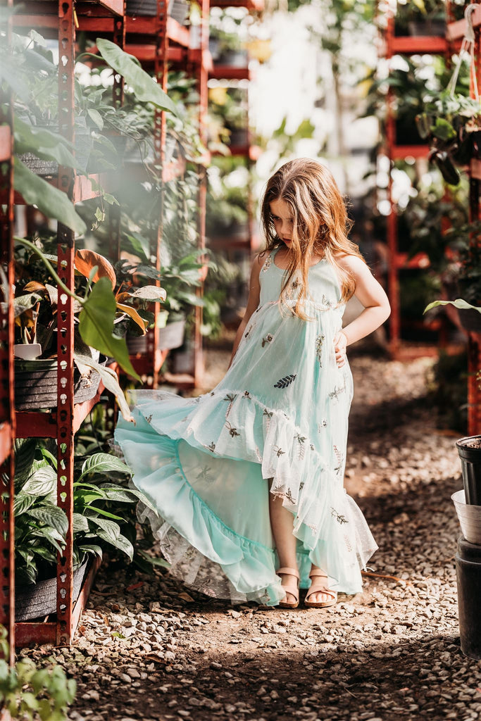 Wild Lupine Ruffle Dress