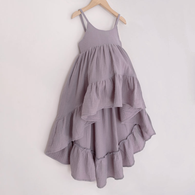 Dusty Purple Ruffle Hem Windsong