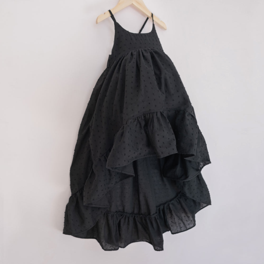 Black Ruffle Hem Windsong