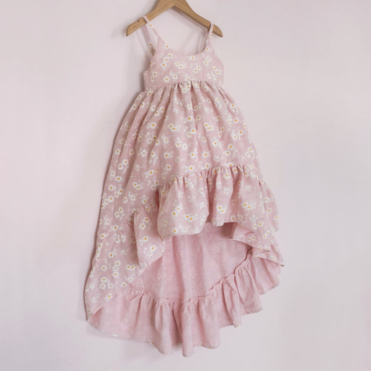 Pink Daisy Ruffle Hem Windsong