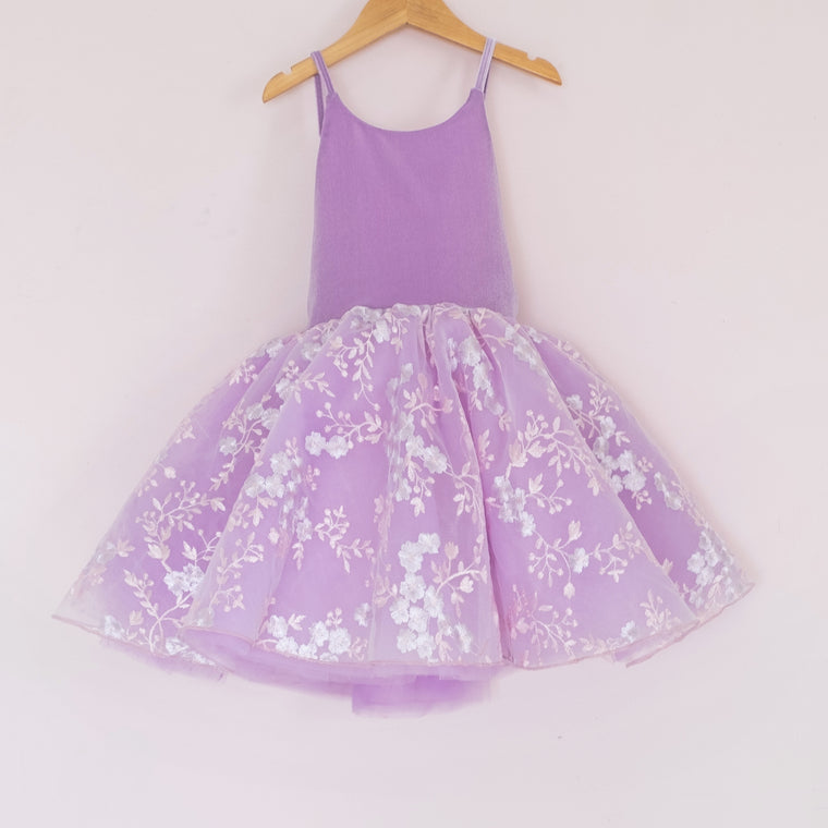 Amethyst Floral Tulle