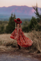Persimmon Floral Chiffon