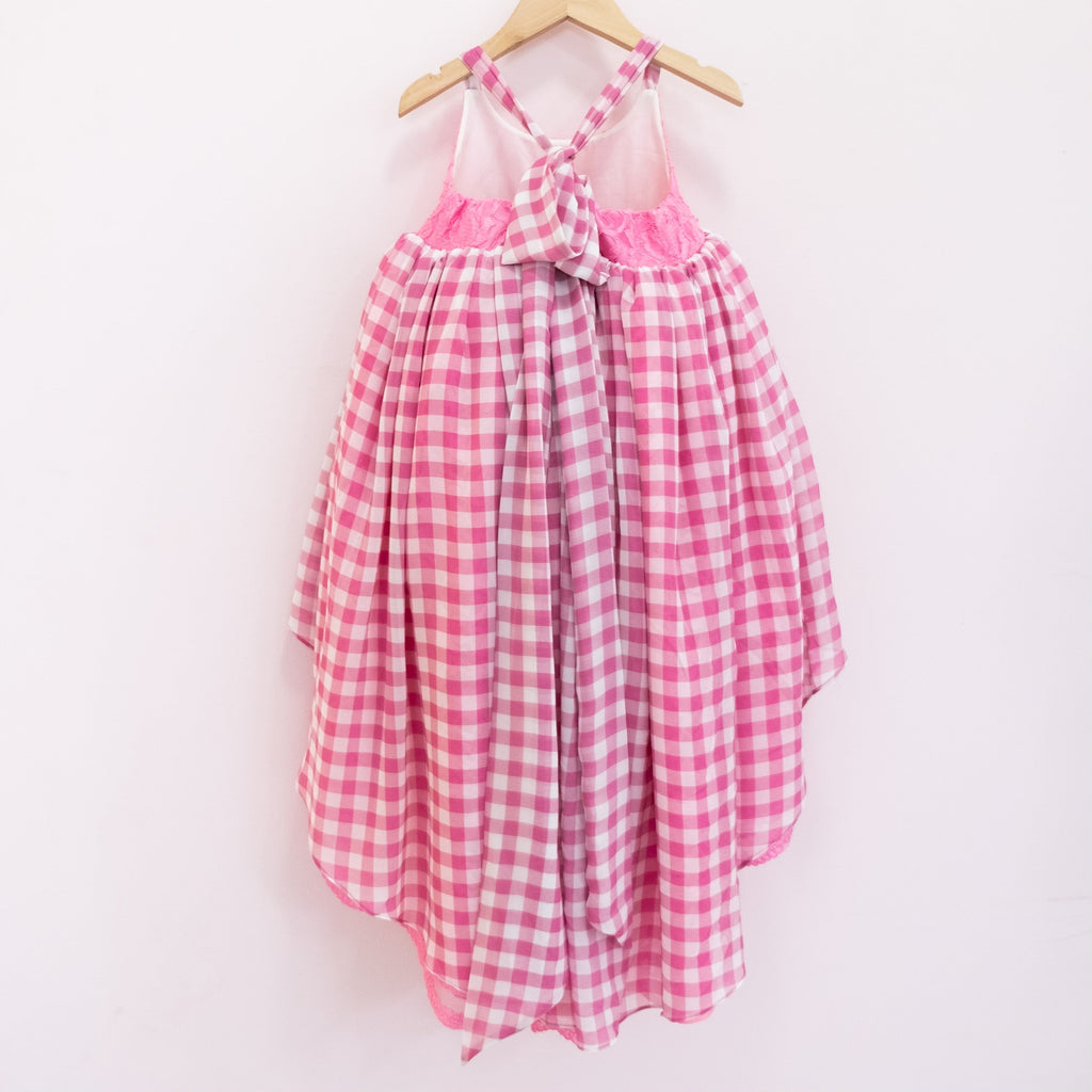 Pink Gingham Eliza - Material Flaw