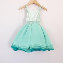 Teal Plaid Chiffon Shortie