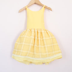 Yellow Plaid Chiffon Shortie