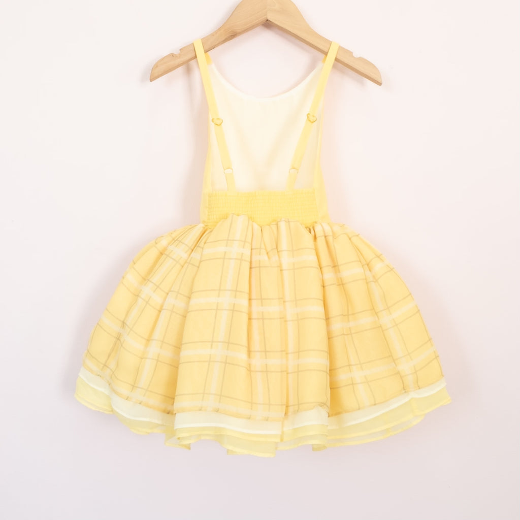 Yellow Plaid Chiffon Shortie