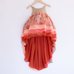 Persimmon Floral Chiffon