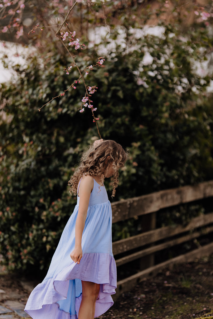 Periwinkle Ruffle Hem Windsong