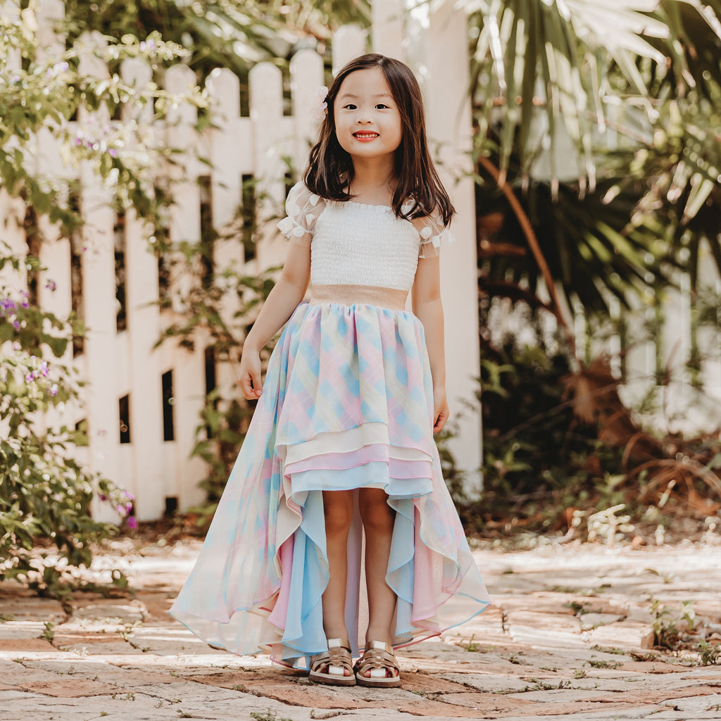 Pastel Plaid Skirt - Children's - Material Flaw