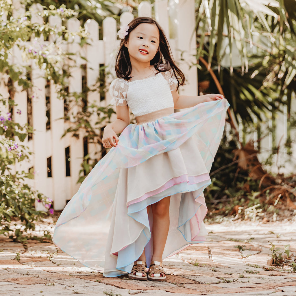 Pastel Plaid Skirt - Children's - Material Flaw