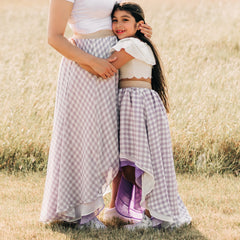 Lavender Gingham Skirt - Children's