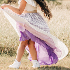 Lavender Gingham Skirt - Children's
